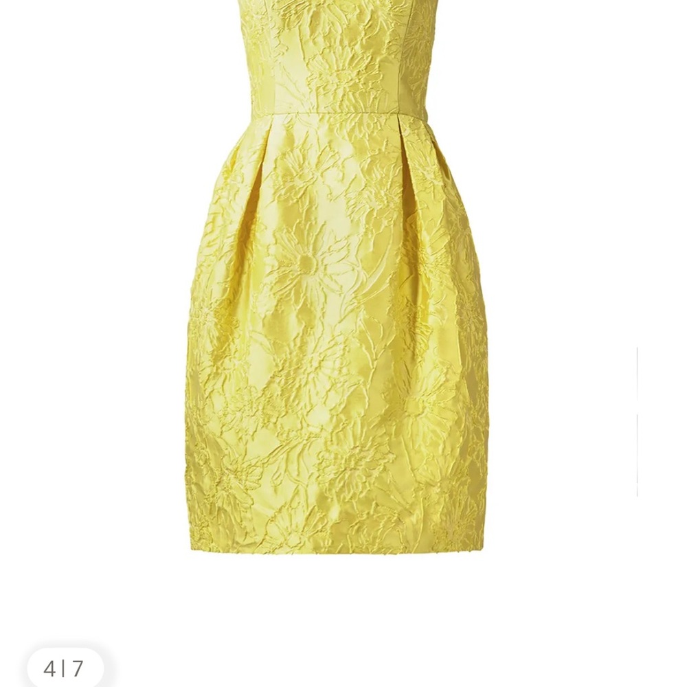 Elegant Yellow Floral Dress